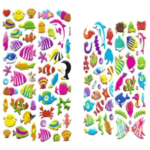 استیکر کودک طرح جانوران دریا کد CT111 مجموعه 2 عددی 