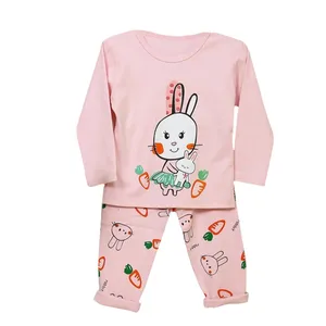 ست تی شرت و شلوار دخترانه مدل خرگوش و هویج
