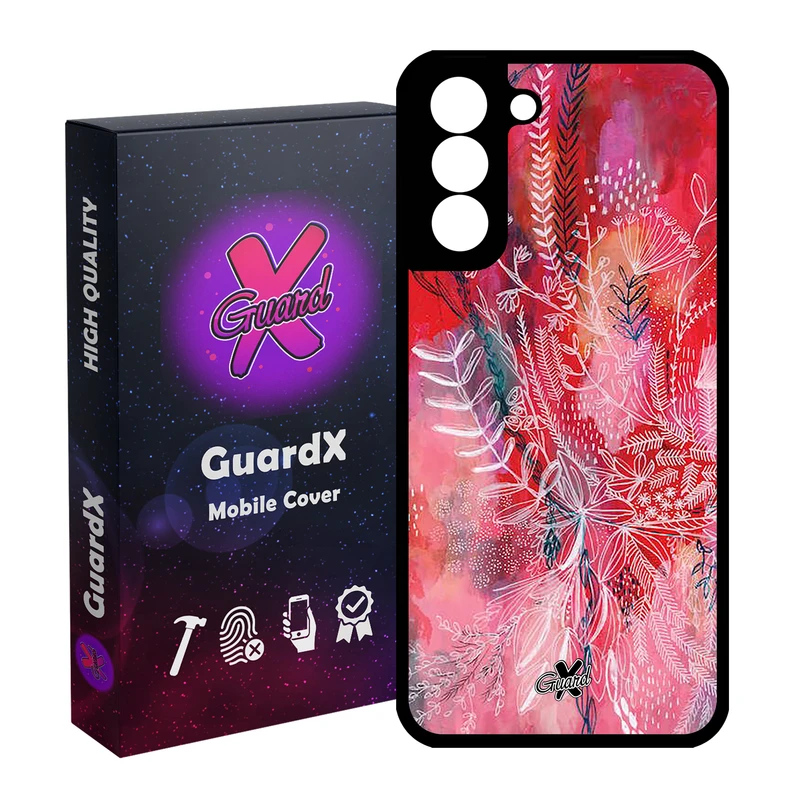 کاور گارد ایکس طرح گل مدل Glass10282 مناسب برای گوشی موبایل سامسونگ Galaxy S21 FE