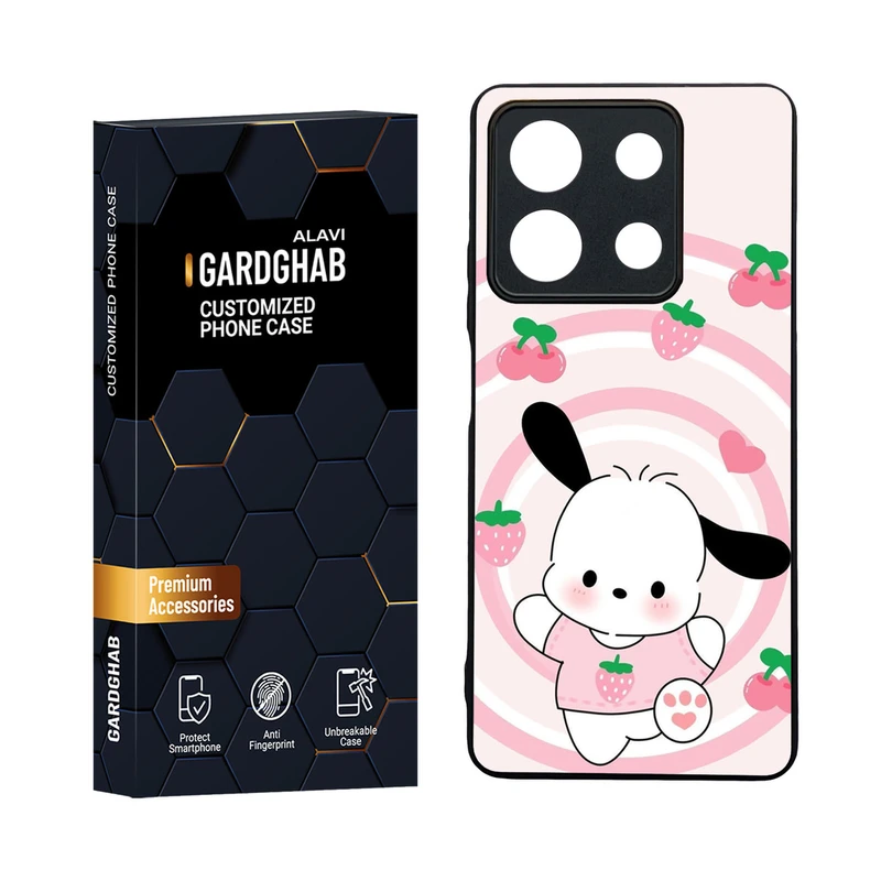 کاور گارد قاب مدل دورژله ای پشت گلس فانتزی مناسب برای گوشی موبایل شیائومی Redmi Note 13 5G