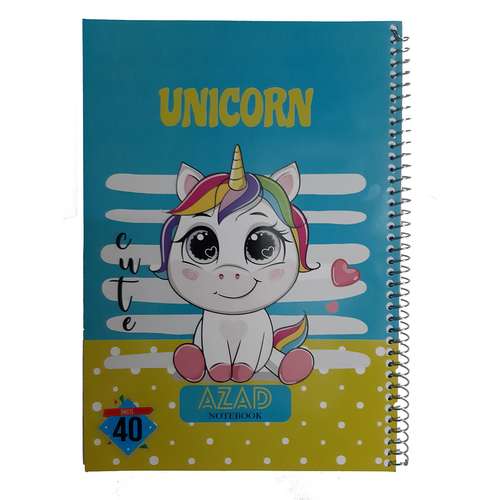 دفتر مشق 40 برگ آزاد مدل حاشیه دار کد 101