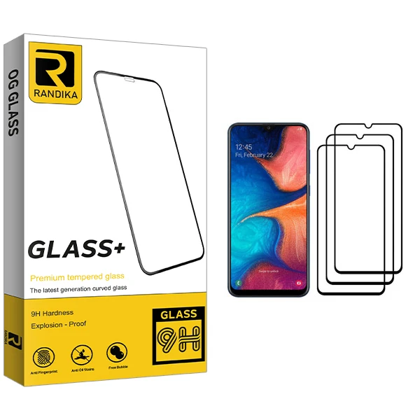 محافظ صفحه نمایش راندیکا مدل GLD مناسب برای گوشی موبایل سامسونگ Galaxy A20 بسته سه عددی