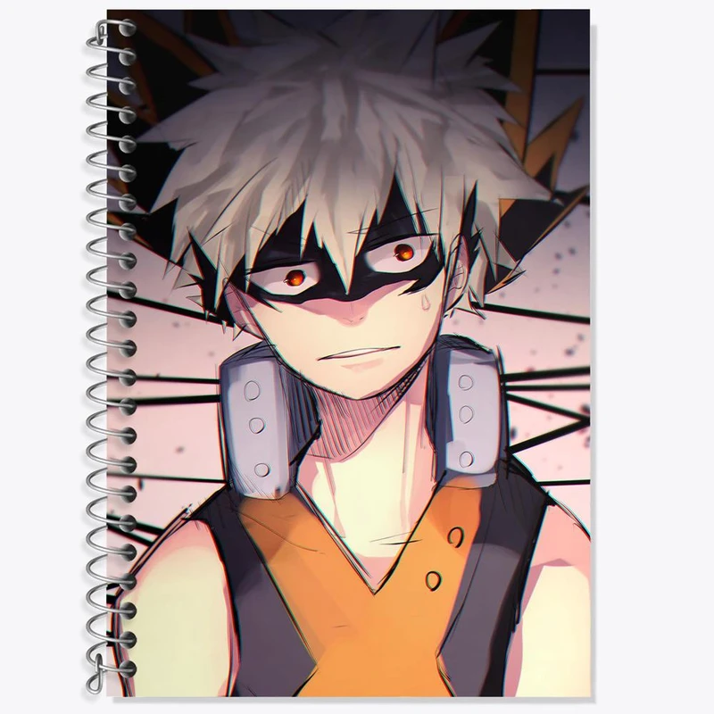 دفتر زبان 50 برگ خندالو مدل سه خط طرح باکوگو انیمه آکادمی قهرمان من کد 16122