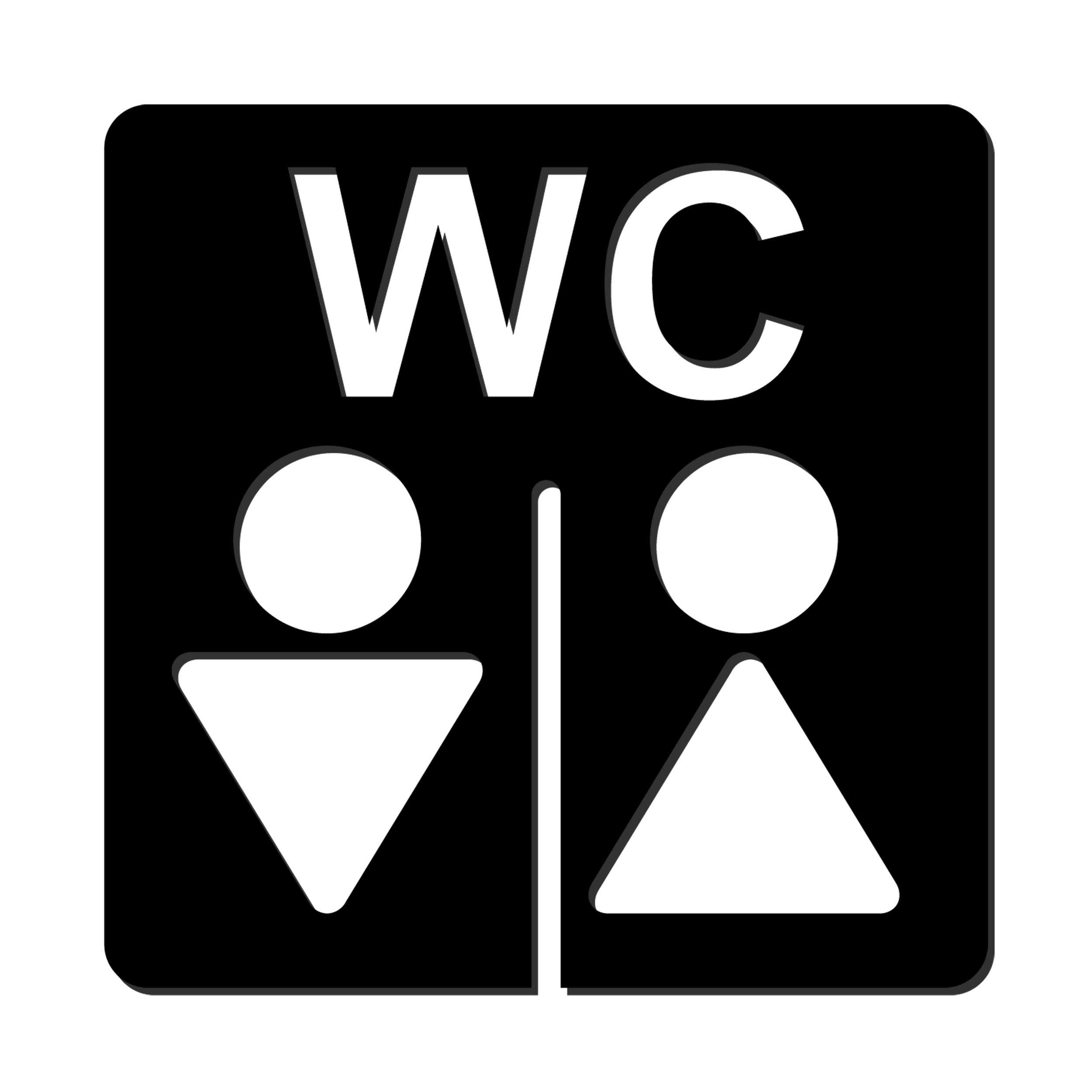 تابلو نشانگر آژنگ طرح سرویس بهداشتی مردانه و زنانه کد I-CL-W061