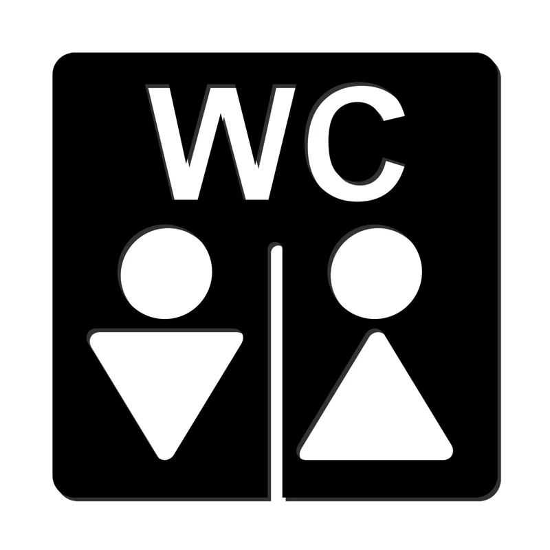 تابلو نشانگر آژنگ طرح سرویس بهداشتی مردانه و زنانه کد I-CL-W061