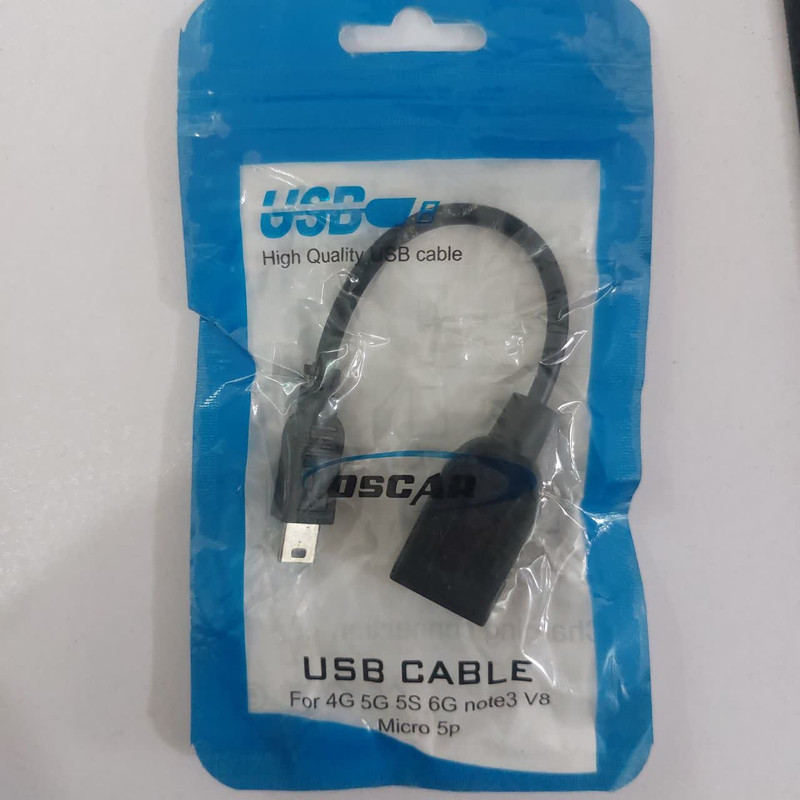 تبدیل USB به miniUSB اسکار مدل V8 به طول 0.10 متر