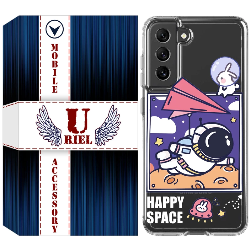 کاور یوریل مدل Clear کد 22 طرح فضانورد مناسب برای گوشی موبایل سامسونگ Galaxy S21 FE