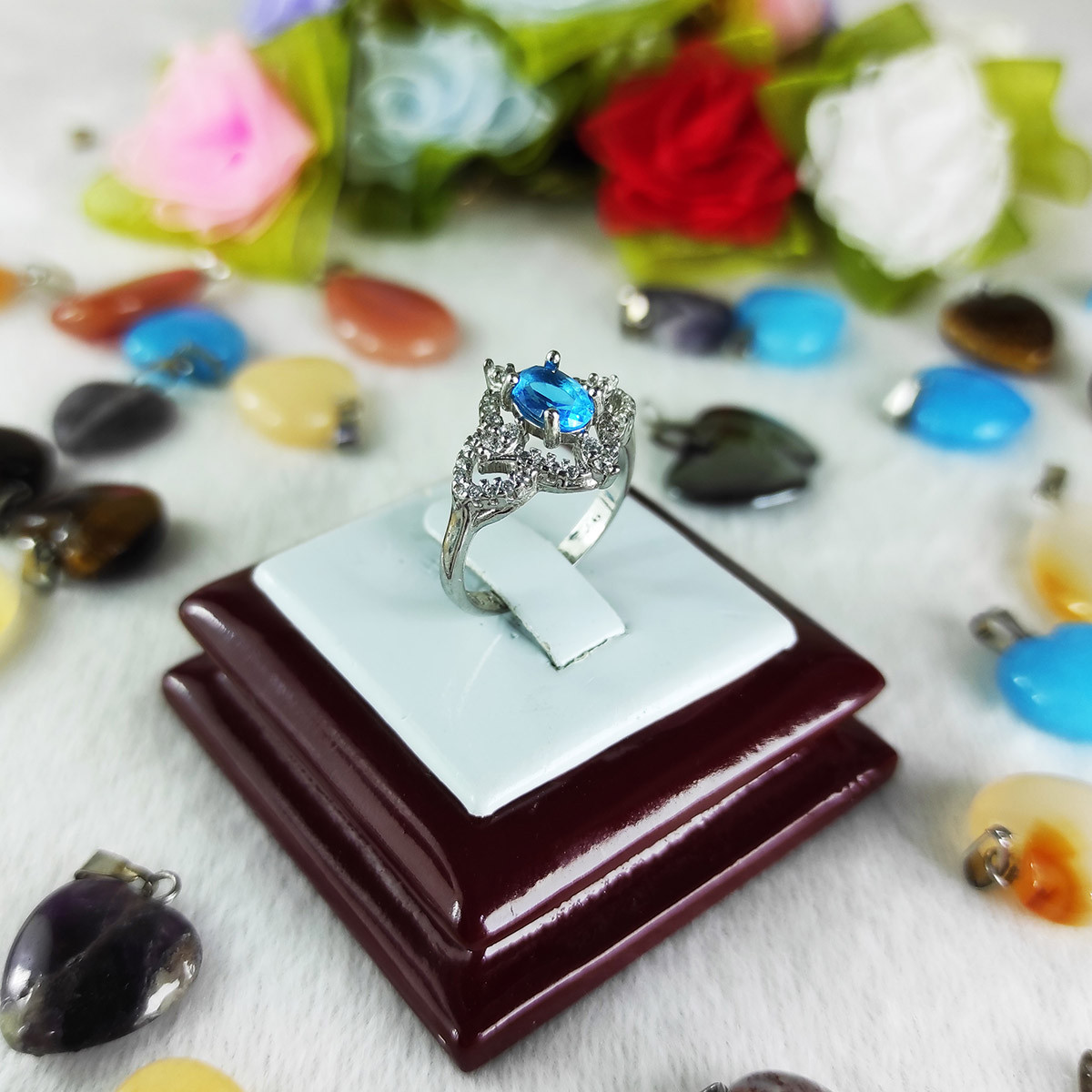 انگشتر نقره زنانه سلین کالا مدل توپاز