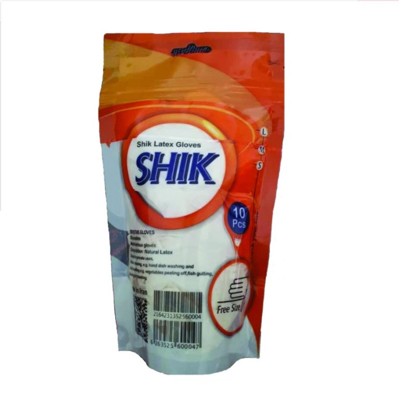 دستکش لاتکس شیک کد DL1001 سایز لارج بسته 10 عددی
