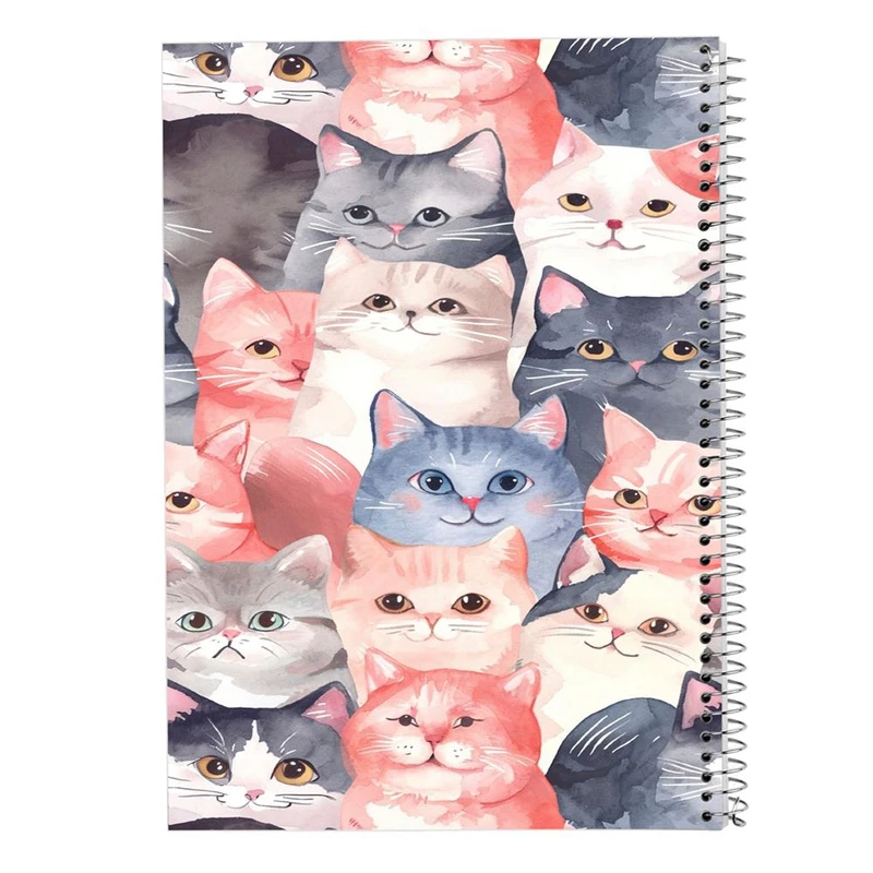 دفتر شطرنجی 50 برگ مدوپد طرح سگ و گربه کد DF17287