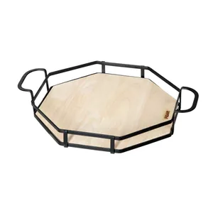 سینی دسته دار فیدار طرح هشت ضلعی مدل B30 سایز 39*30 سانتی متر