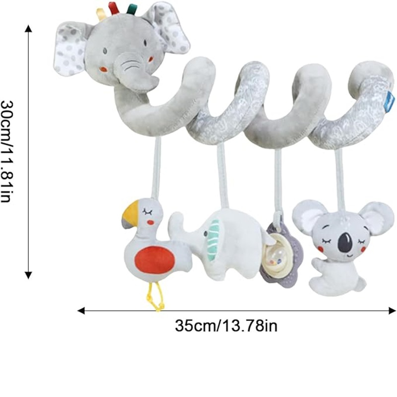 آویز تخت کودک مدل مارپیچ فیل خندانک