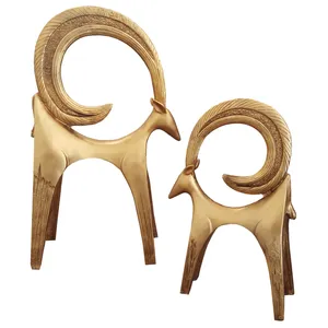 مجسمه لیلپار طرح گوزن گرافیکی مدل HOA-1153 T مجموعه 2 عددی
