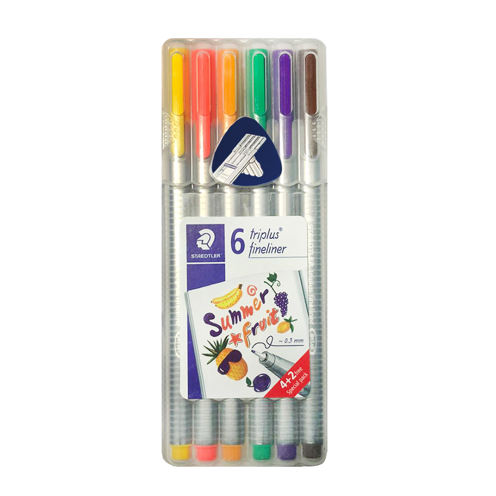 روان نویس استدلر مدل Triplus fineliner Summer fruit بسته 6 عددی