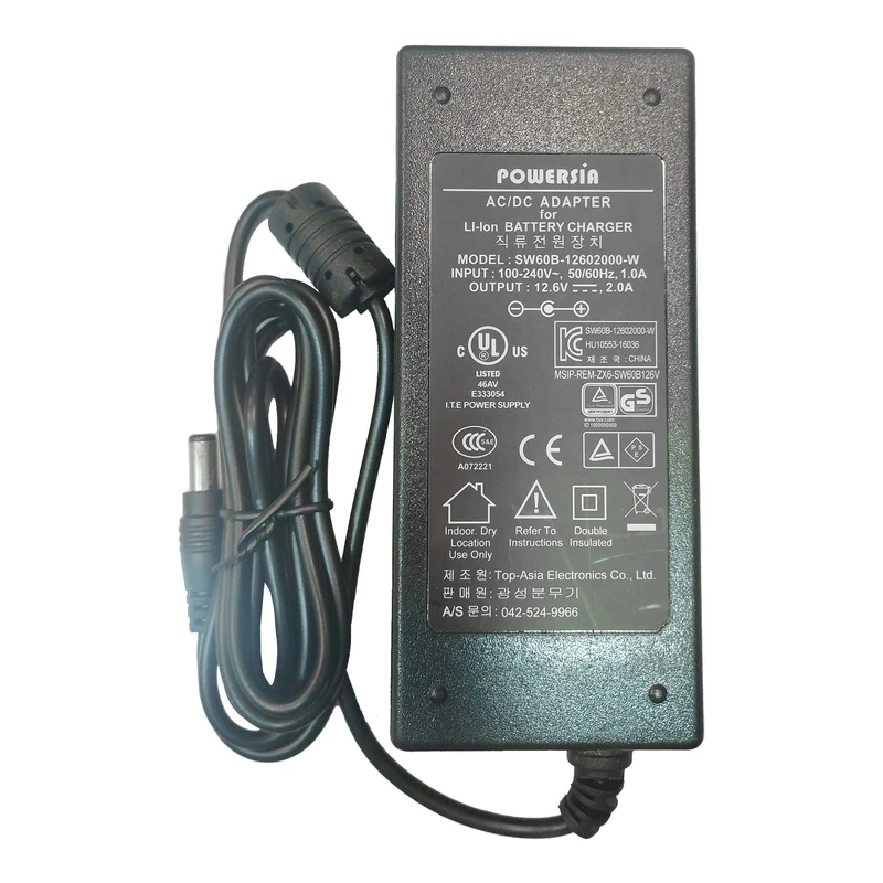 شارژر باتری لیتیومی پاورسیا مدل 3Cell-12.6V-2A