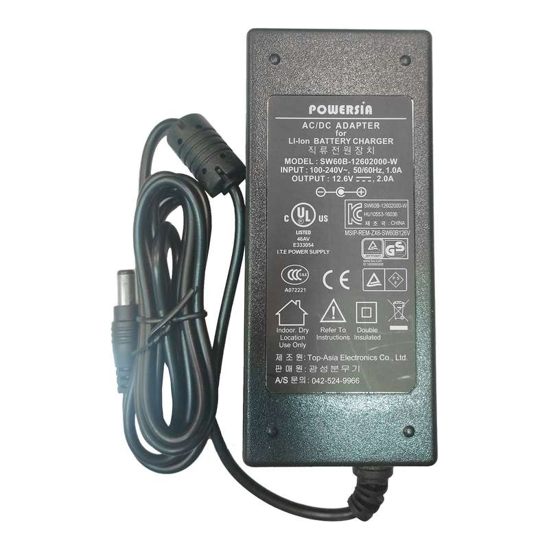 شارژر باتری لیتیومی پاورسیا مدل 3Cell-12.6V-2A