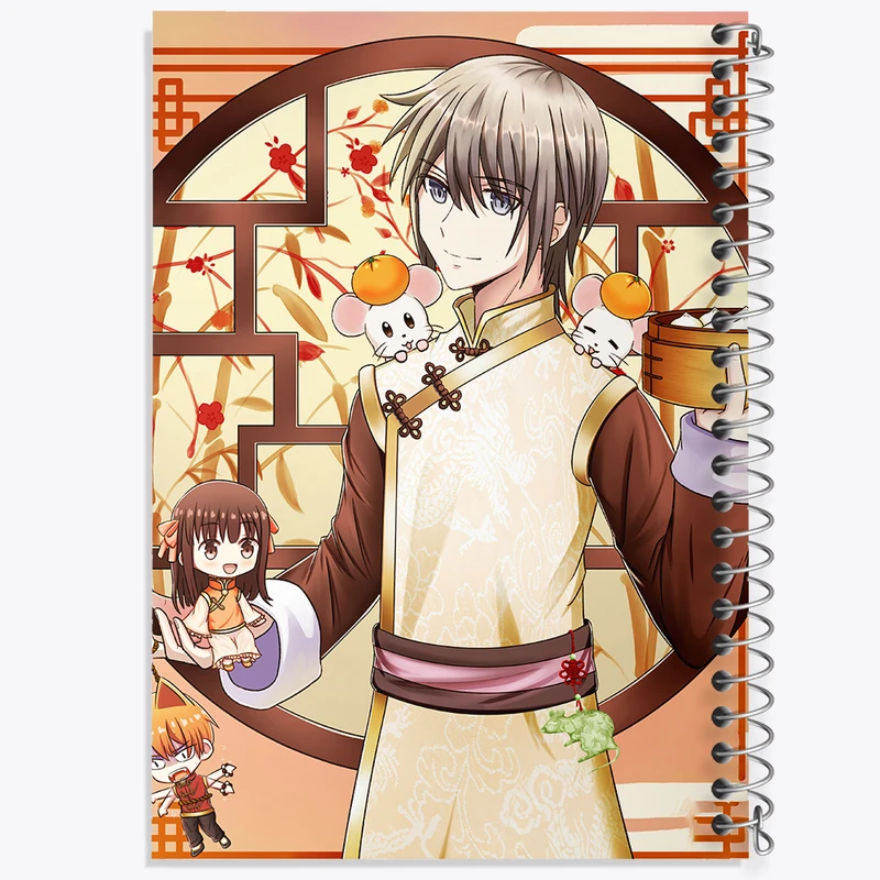 دفتر مشق 50 برگ خندالو طرح یوکی انیمه سبد میوه کد 33992