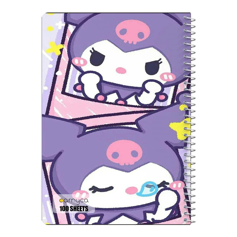 دفتر مشق 100 برگ سیمی کارنیکا طرح مای ملودی و کورومی My Melody & Kuromi کد 27265