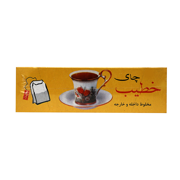 چای سیاه کیسه ای خطیب بسته 50 عددی