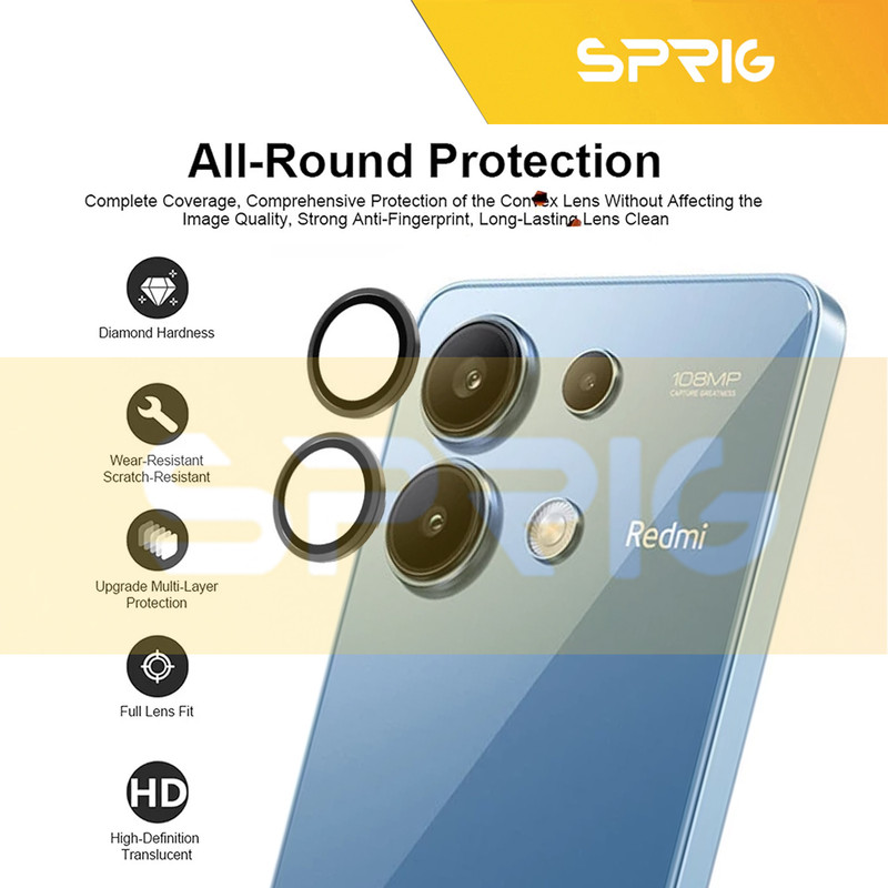 محافظ لنز دوربین رینگی اسپریگ مدل Ring Metal مناسب برای گوشی موبایل شیائومی Redmi Note 13 4G