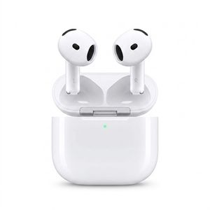 هدفون بلوتوثی اپل مدل AirPods 4 فاقد قابلیت نویز کنسلینگ، درگاه شارژ USB Type-C، شارژ بی سیم، با قابلیت اتصال به چند دستگاه، پشتیبانی از فرمان لمسی، نشانگر LED، پشتیبانی از دستیار صوتی، مقاوم در برابر آب