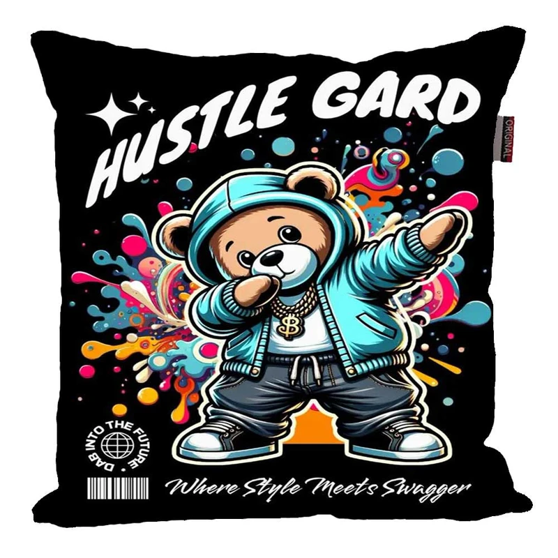 کوسن پاد آفرین مدل فانتزی طرح خرسی متن دار کد p1187