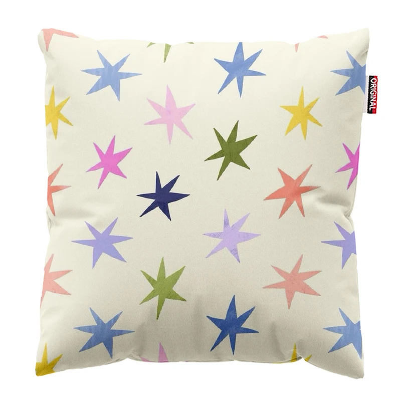   کوسن پاد آفرین طرح ستاره های رنگی کد 3140 سایز 30*30 سانتی متر