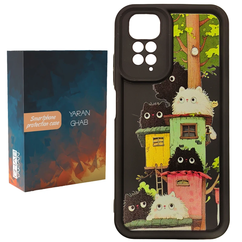 کاور قاب یاران مدل cat مناسب برای گوشی موبایل شیائومی Redmi Note 11 4G / Note 11s 