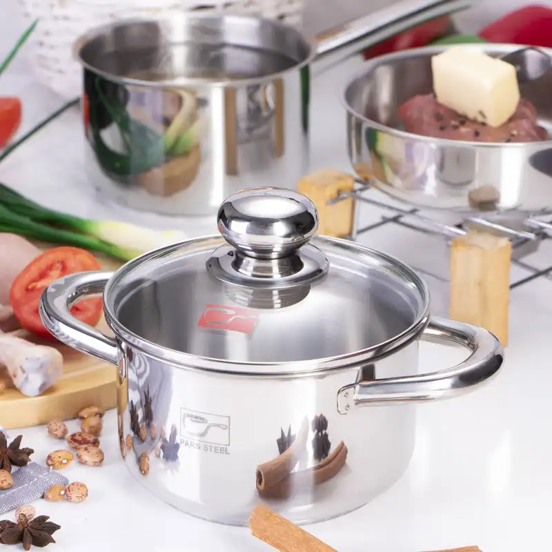 ست ظرف غذای کودک پارس استیل مدل Metal Handle