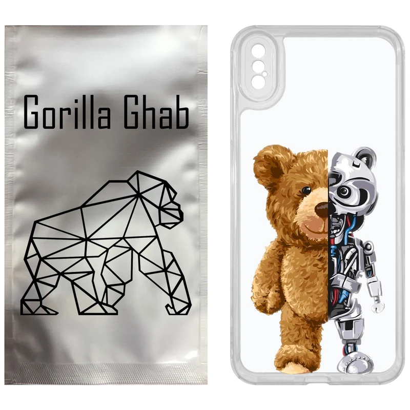 کاور گوریلا قاب مدل CLG کد 40 طرح خرس مناسب برای گوشی موبایل اپل iPhone XS Max