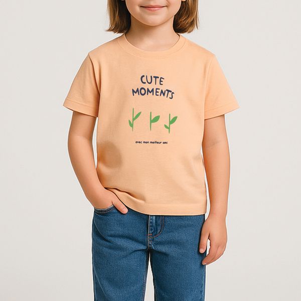 تی شرت آستین کوتاه دخترانه مونسا مدل Cute