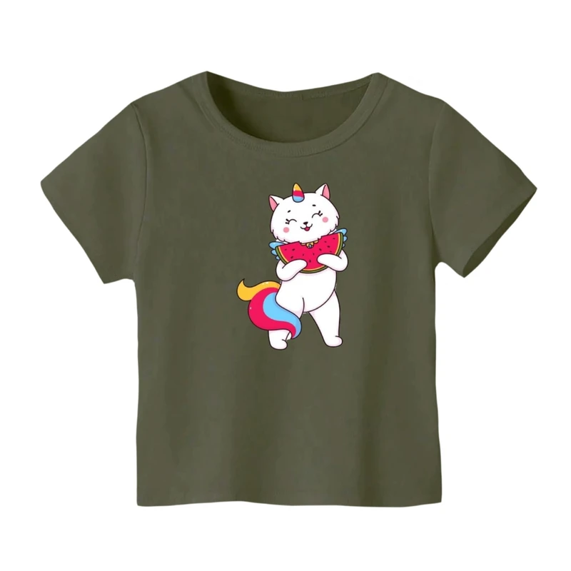 تی شرت آستین کوتاه بچگانه مدل گربه یلدایی کد 1