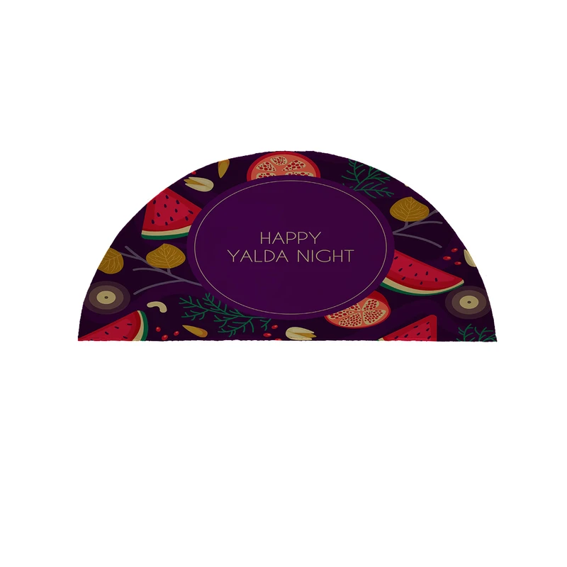 پادری مدل نیم دایره طرح یلدا کد 8421 سایز 90×45 سانتی متر