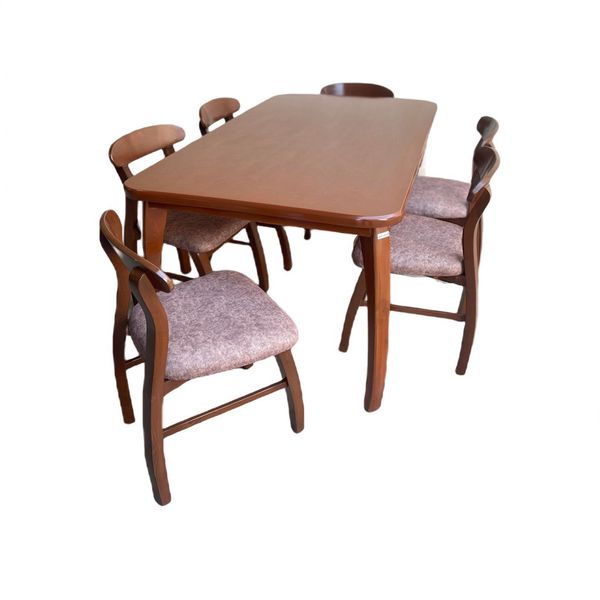 میز و صندلی ناهارخوری شش نفره مدل خرچنگی