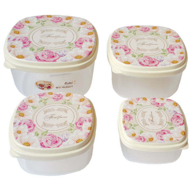 ظرف نگهدارنده زیبا مدل q34 مجموعه 4 عددی