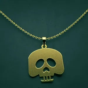 گردنبند طلا 18 عیار زنانه مدوپد مدل جمجمه کد K2-1-1049