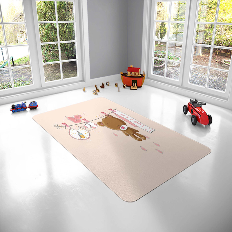 فرش پارچه ای مدل خرس بندرخت