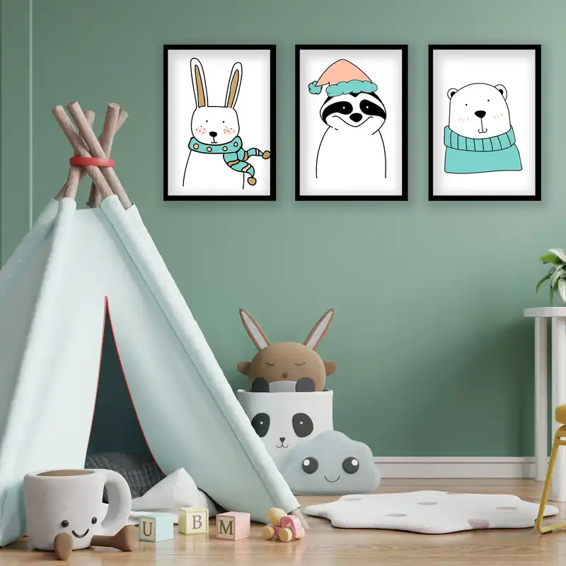 تابلو
کودک مدل حیوانات فانتزی کد LA-G3026 مجموعه 3 عددی