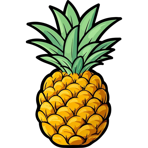 استیکر پارچه و لباس پاد آفرین طرح آناناس کد 1356