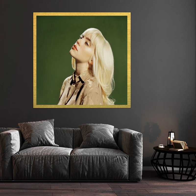 تابلو بکلیت طرح خواننده بیلی آیلیش مدل قاب شاسی T-S7786