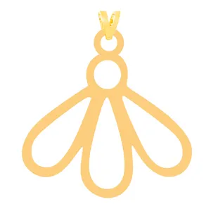 آویز گردنبند طلا 18 عیار زنانه کرابو مدل گل Kr31550