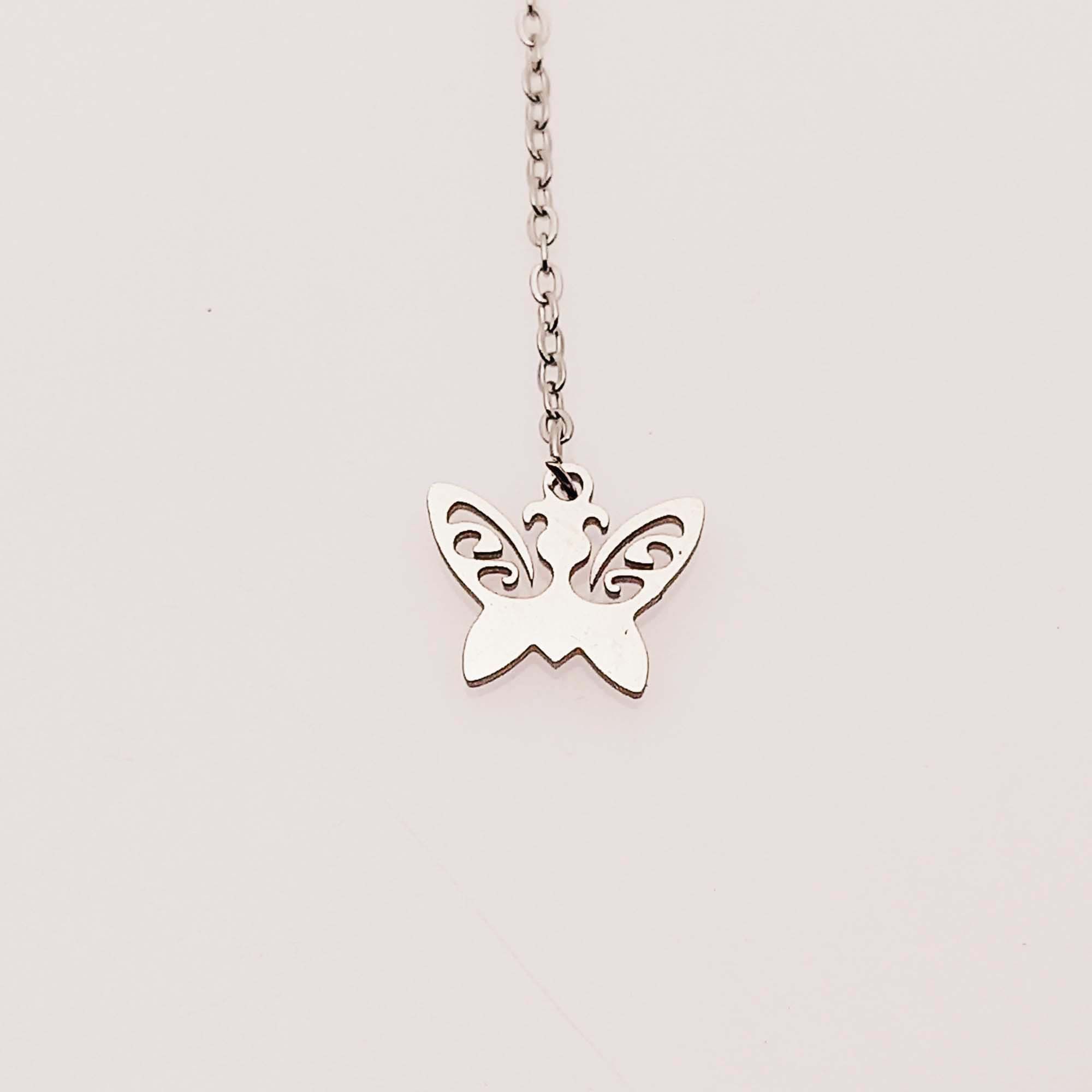 گوشواره زنانه مدل بخیه ای طرح پروانه کد 507GUZ