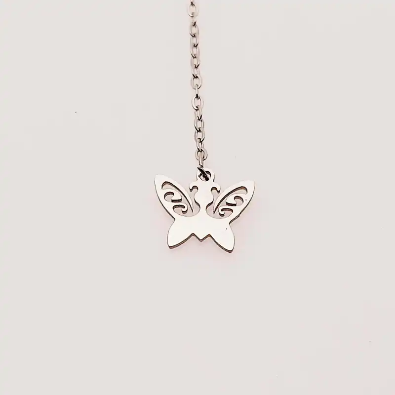 گوشواره زنانه مدل بخیه ای طرح پروانه کد 507GUZ