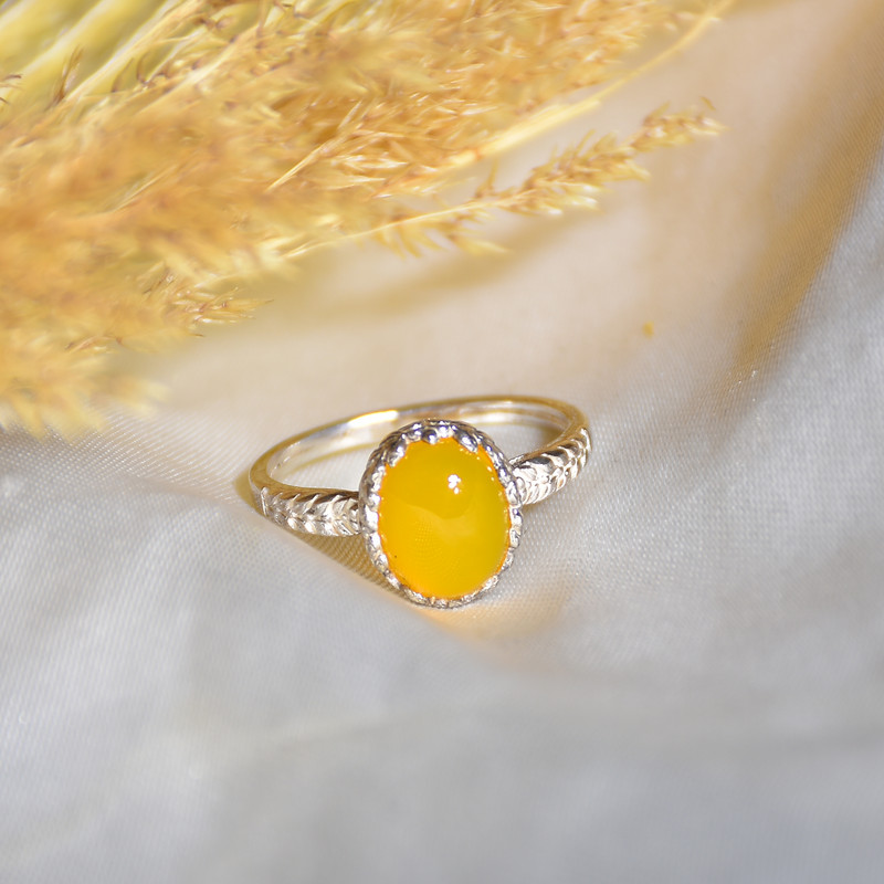 انگشتر نقره زنانه نقره جات لطفی مدل عقیق کد ANZS04E010