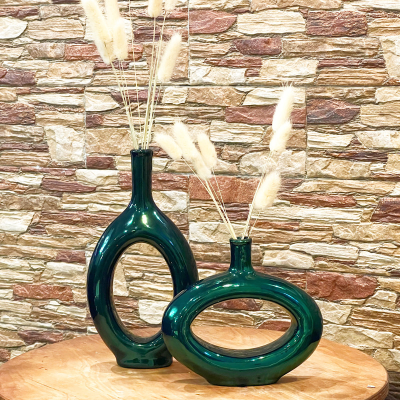 گلدان دکوری مدل دژاوو کد A1005 مجموعه دو عددی
