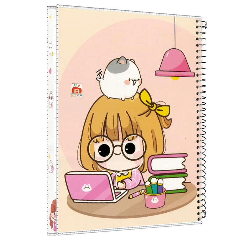 دفتر مشق 100 برگ آلما طرح CAT مدل طلقی کد 7120