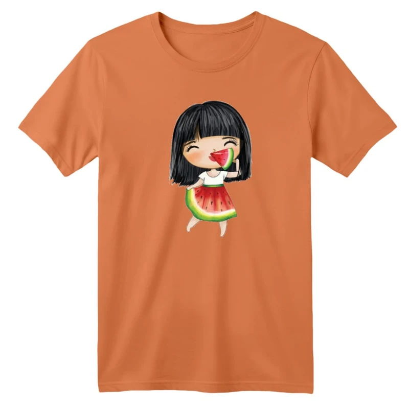 تی شرت آستین کوتاه بچگانه مدل دخترک یلدایی کد 10