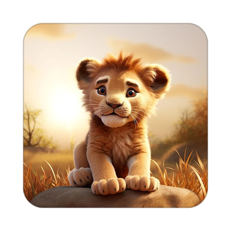 زیر لیوانی کاکتی طرح شیر مدل mp22781