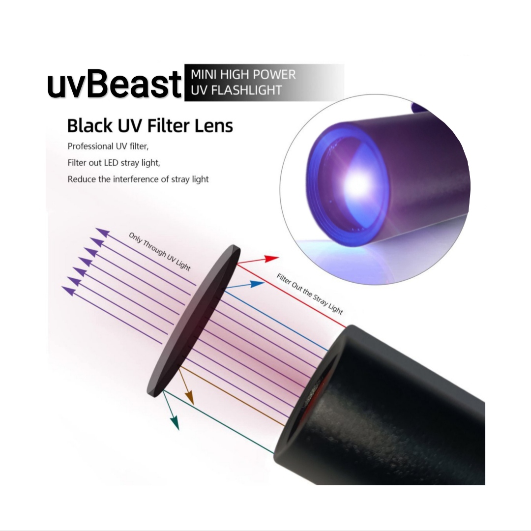 چراغ قوه دستی مدل UV 365nm filter