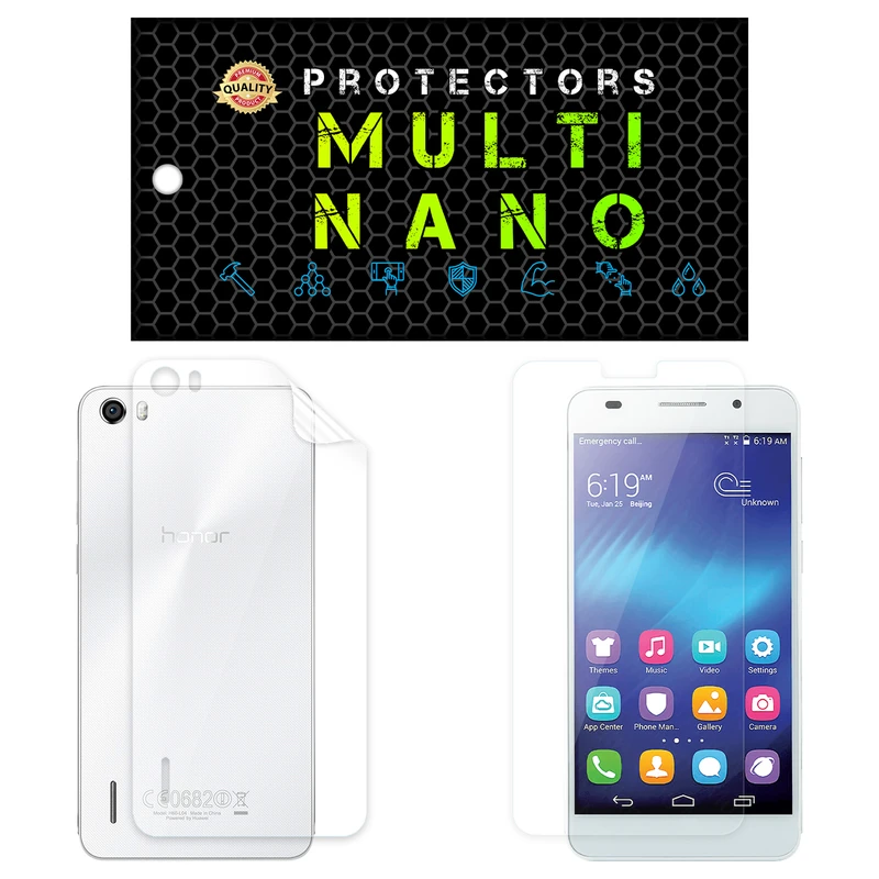 محافظ صفحه نمایش مولتی نانو مدل X-SFT مناسب برای گوشی موبایل آنر 6 به همراه محافظ پشت